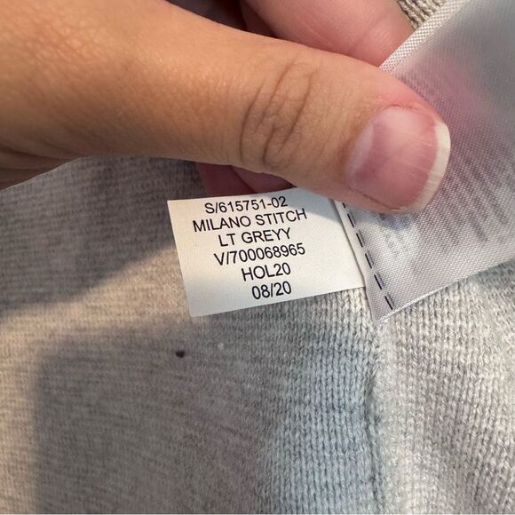 Banana Republic Milano Stitch Grey Cropped Open Front Sweater Blazer Size Small - Picture 11 of 11